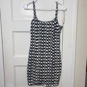 H&M abstract bodycon mini dress
